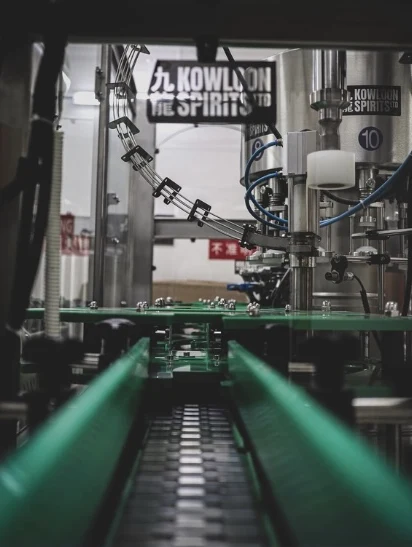 The Kowloon Spirits bottling line